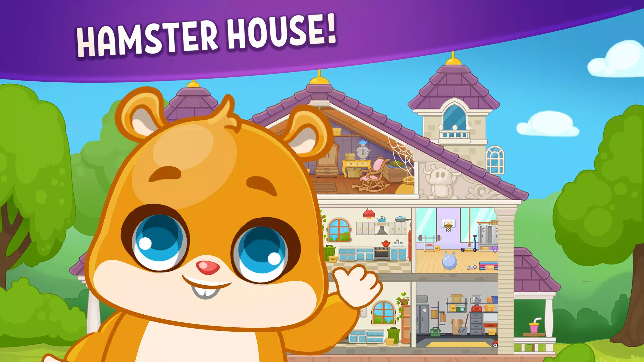 Hamster House: Kids Mini Games Tangkapan skrin 0