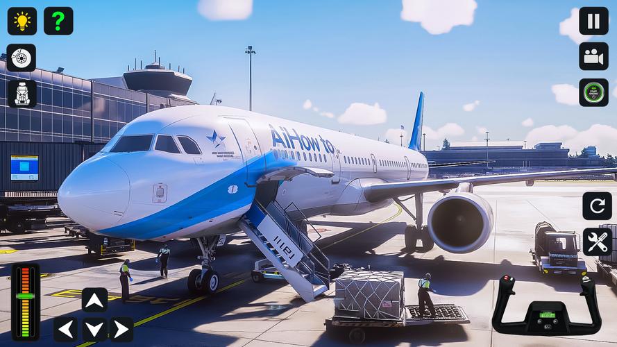 Airplane Simulator 3D Offline Captura de tela 3