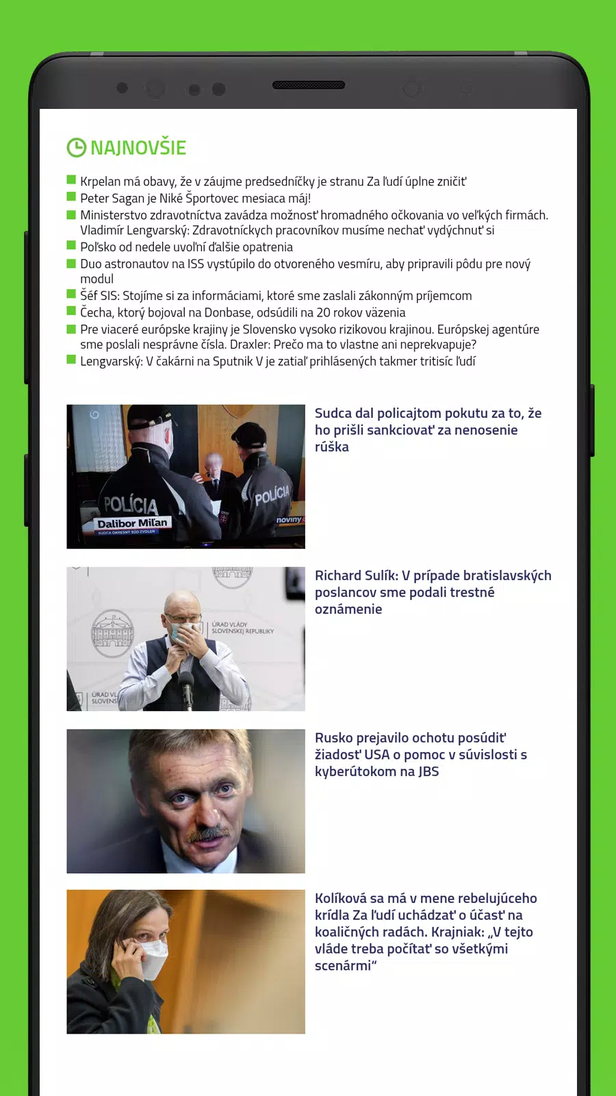 HLAVNÉ SPRÁVY應用截圖第2張