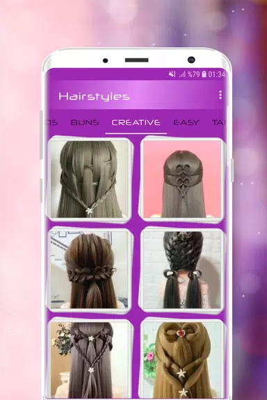 Hairstyles Step by Step Videos Captura de tela 1