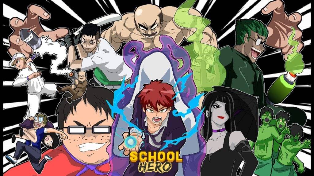 Héros scolaire: New Beat 'Em Up Game Battles Classates Classates