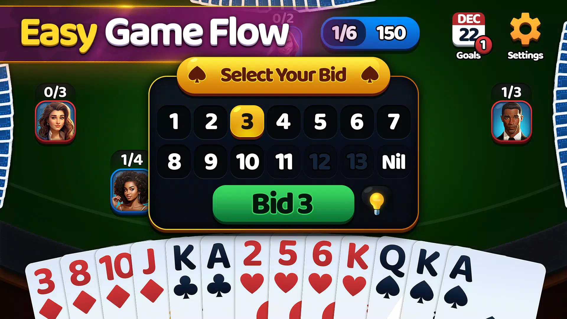 Spades: Classic Card Game Screenshot 1