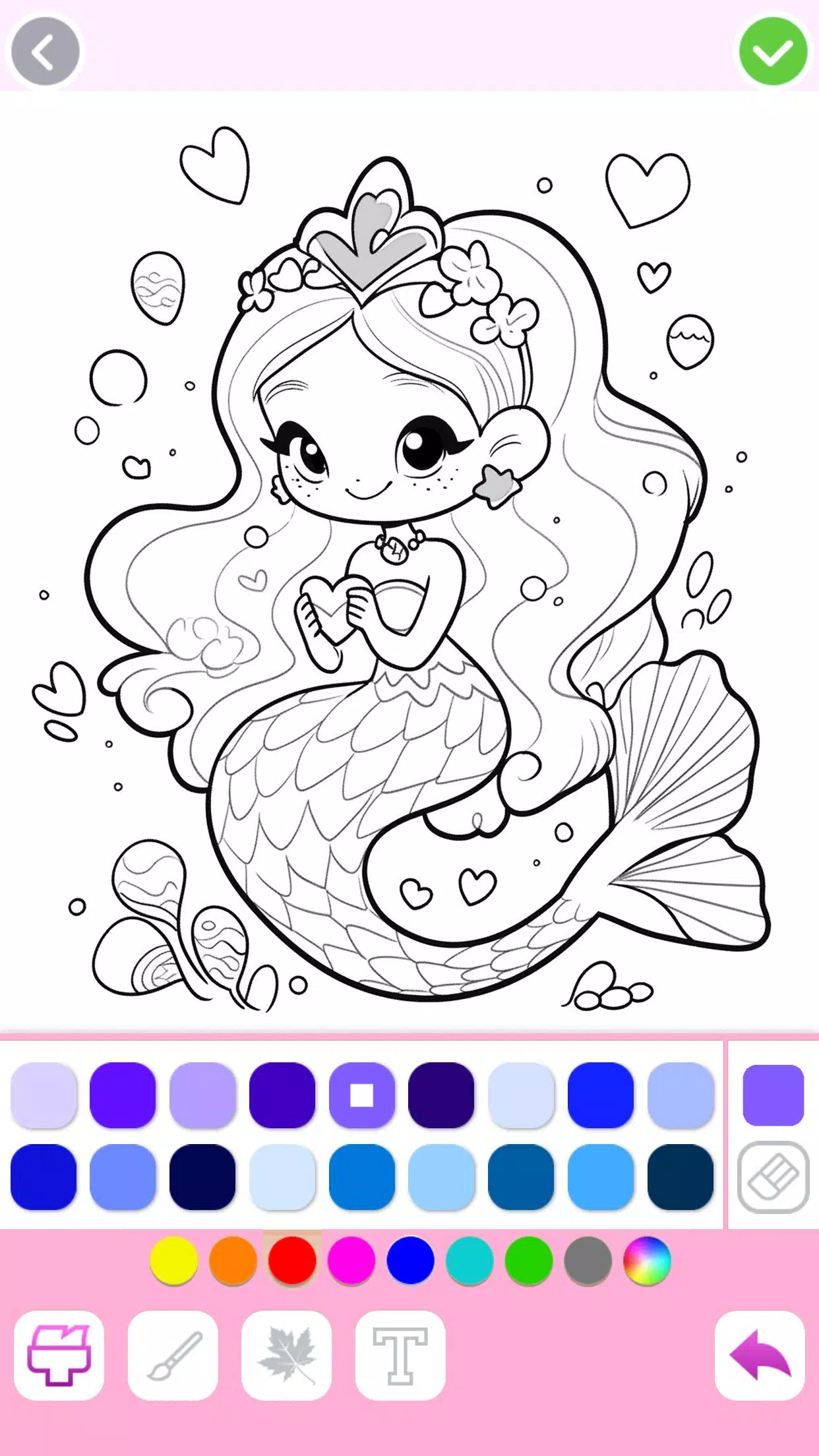 Mermaid Coloring:Mermaid games Zrzut ekranu 0