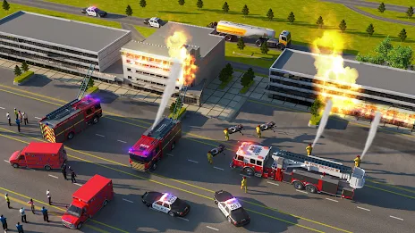 911 Rescue Fire Truck 3d Games ภาพหน้าจอ 1