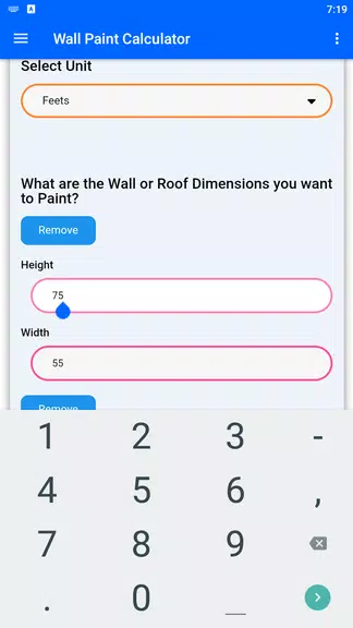 Wall Paint Calculator Скриншот 1