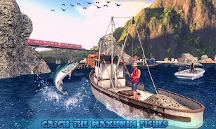 Big Fishing Ship Simulator 3D Captura de tela 1