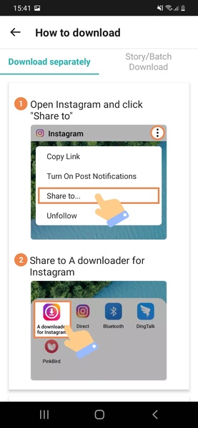 Video Downloader for Instagram Tangkapan skrin 1