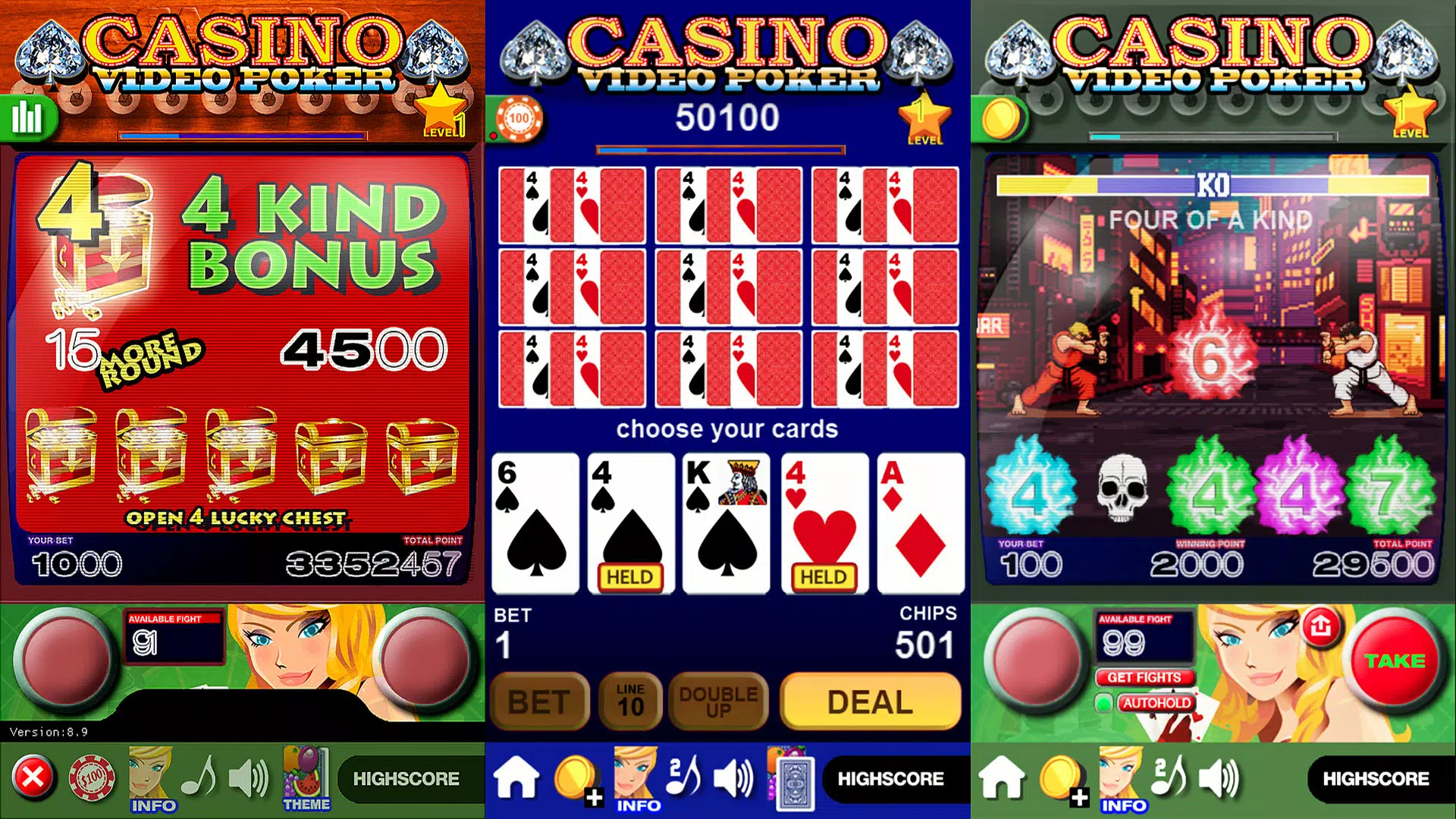 Casino Video Poker スクリーンショット 1