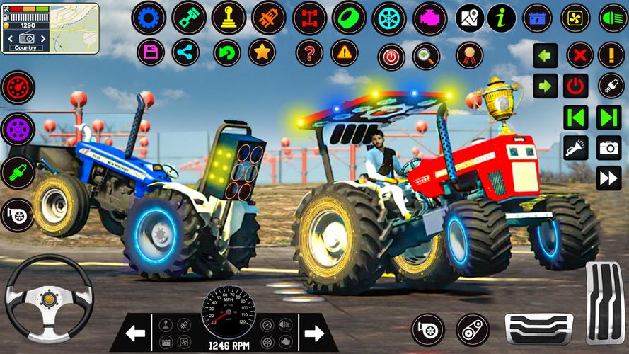 Indian Tractor Tochan Game 3d Ekran Görüntüsü 2