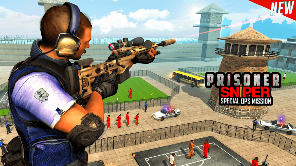 Prisoner Sniper Shooting 3D Gun Games ဖန်သားပြင်ဓာတ်ပုံ 1