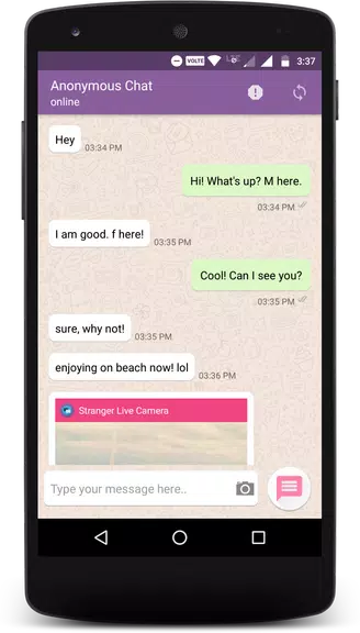 Schermata Anonymous Chat & Date for Stranger 1