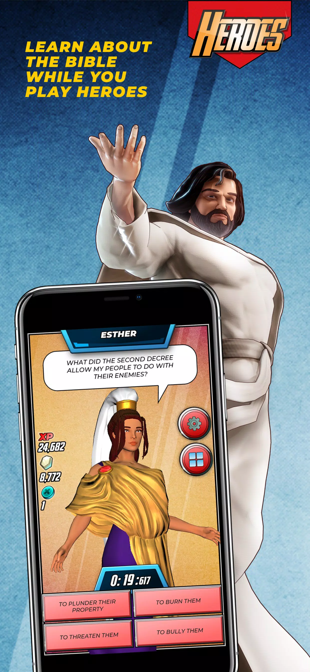 Bible Trivia Game: Heroes Schermafbeelding 1