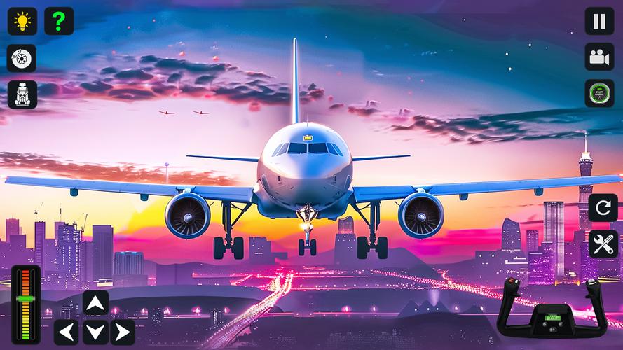 Airplane Simulator 3D Offline Captura de tela 1