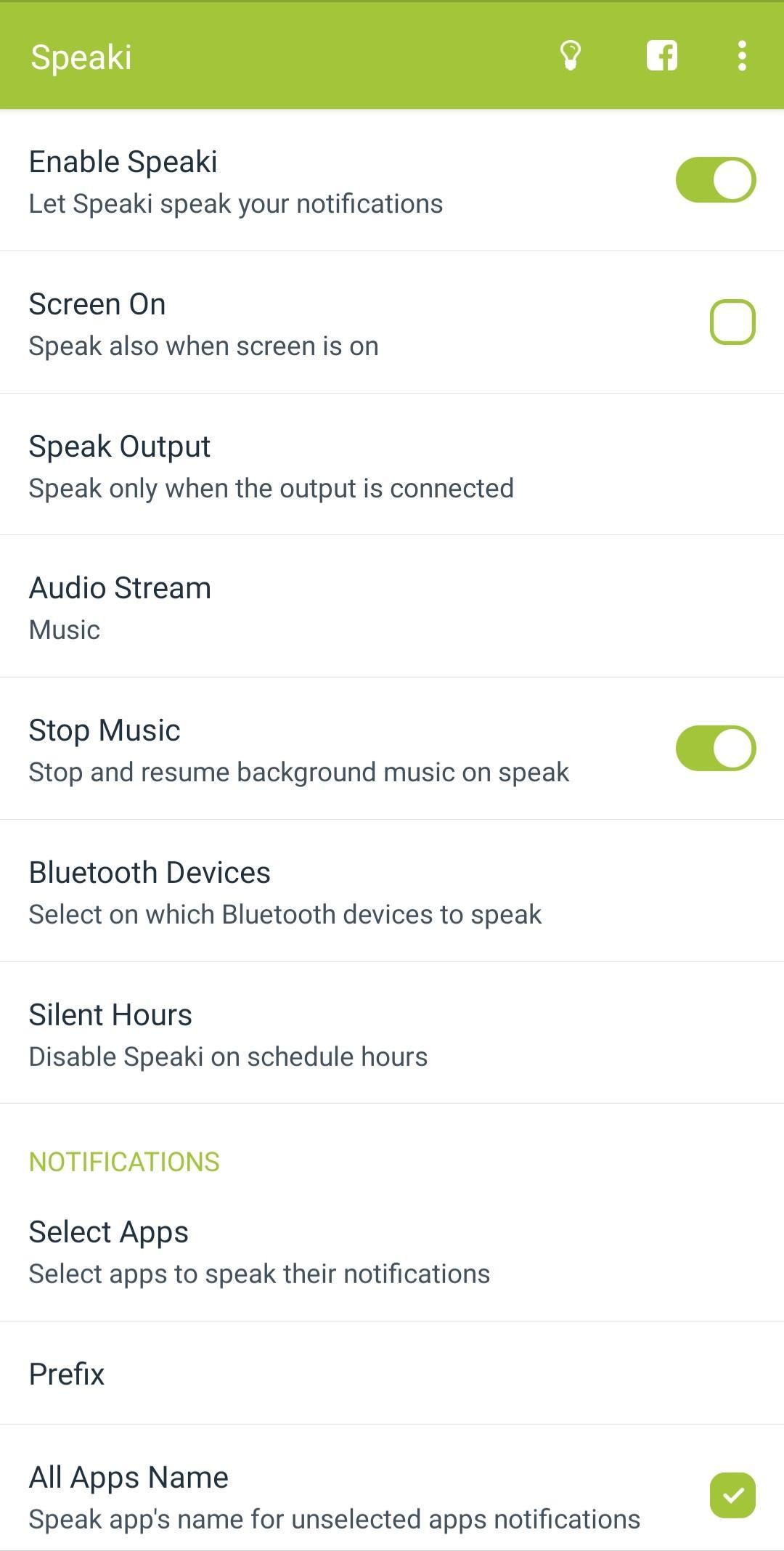 Speaki - Voice Notifications ဖန်သားပြင်ဓာတ်ပုံ 0