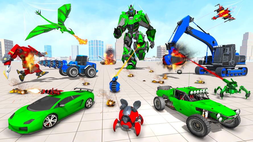 Mech Robot Transforming Game Captura de pantalla 1