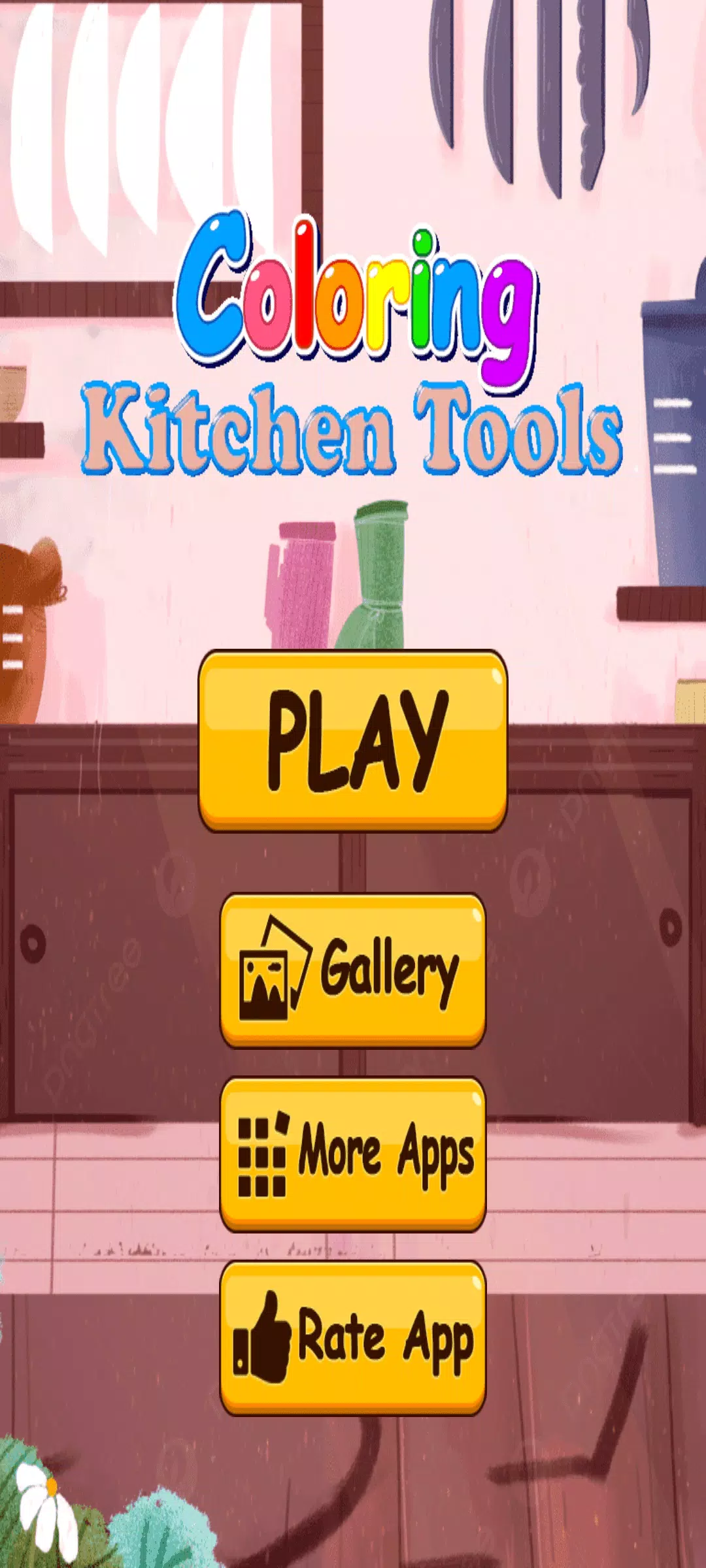 Coloring Kitchen Tools স্ক্রিনশট 1