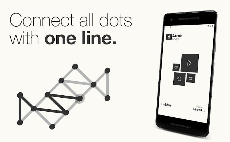 1Line & dots. Puzzle game. Captura de pantalla 0