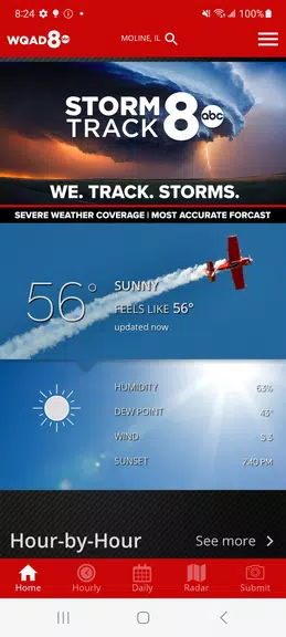 WQAD Storm Track 8 Weather Screenshot 0