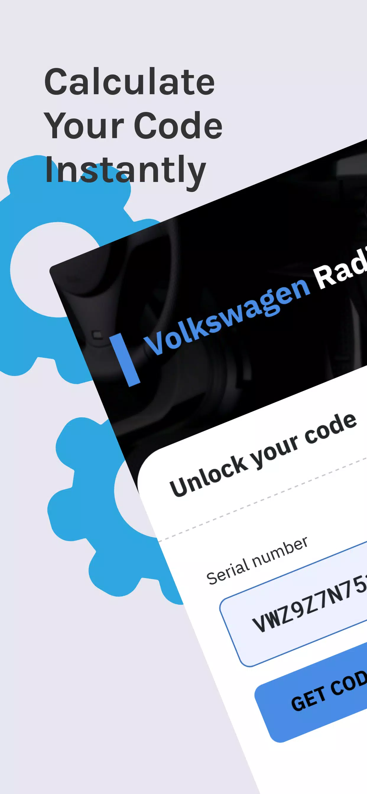 VW Radio Code Generator ဖန်သားပြင်ဓာတ်ပုံ 0