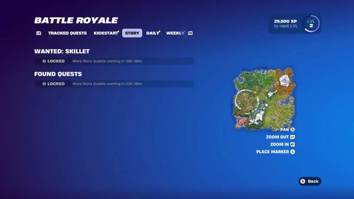 Outlaw Quests en Fortnite Capítulo 6, Temporada 2.