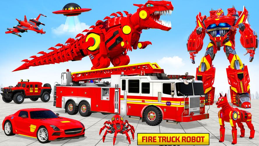 Fire Truck Robot Car Game應用截圖第1張