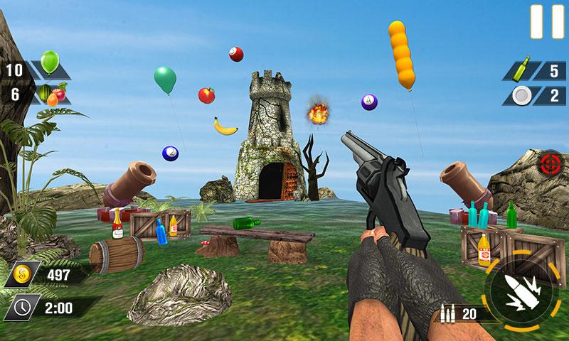 Bottle Gun Shooter Game Mod Скриншот 1