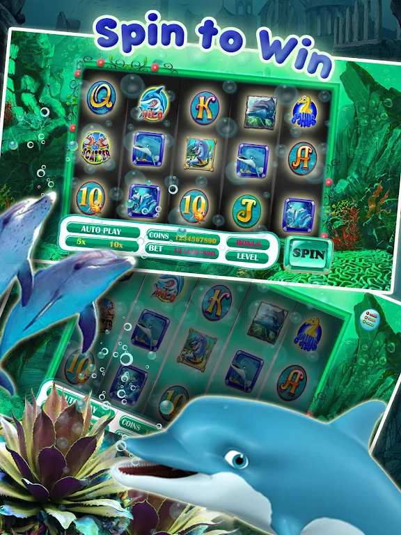 Lucky Dolphin Slots: Free Casino Slot Machines Schermafbeelding 1