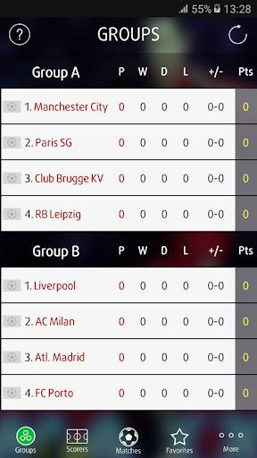 Live Scores for Champions League應用截圖第1張