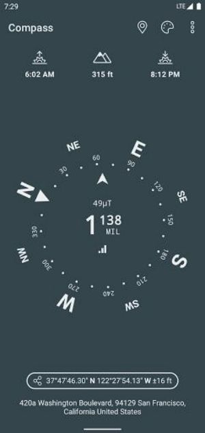 Schermata Compass & Altimeter 1