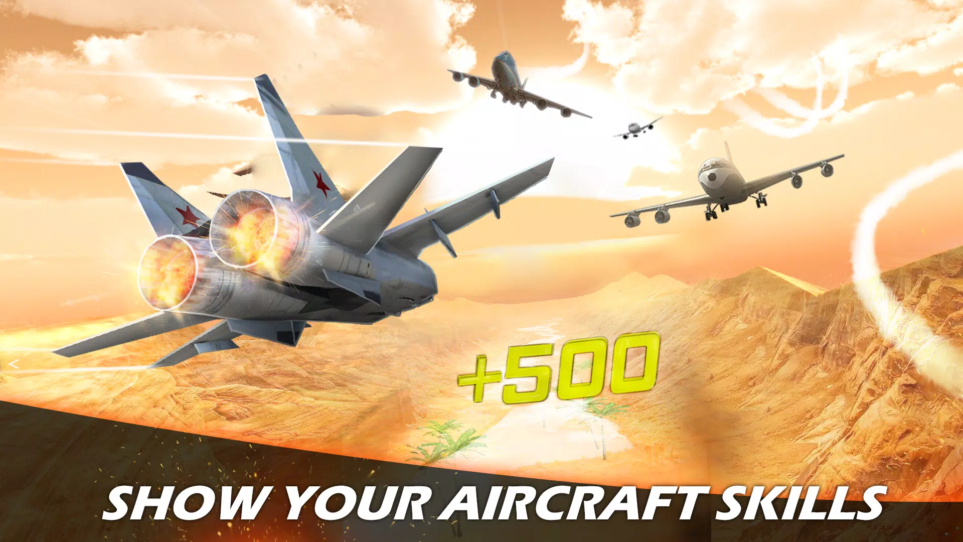 Jet Fighter Airplane Racing Скриншот 2