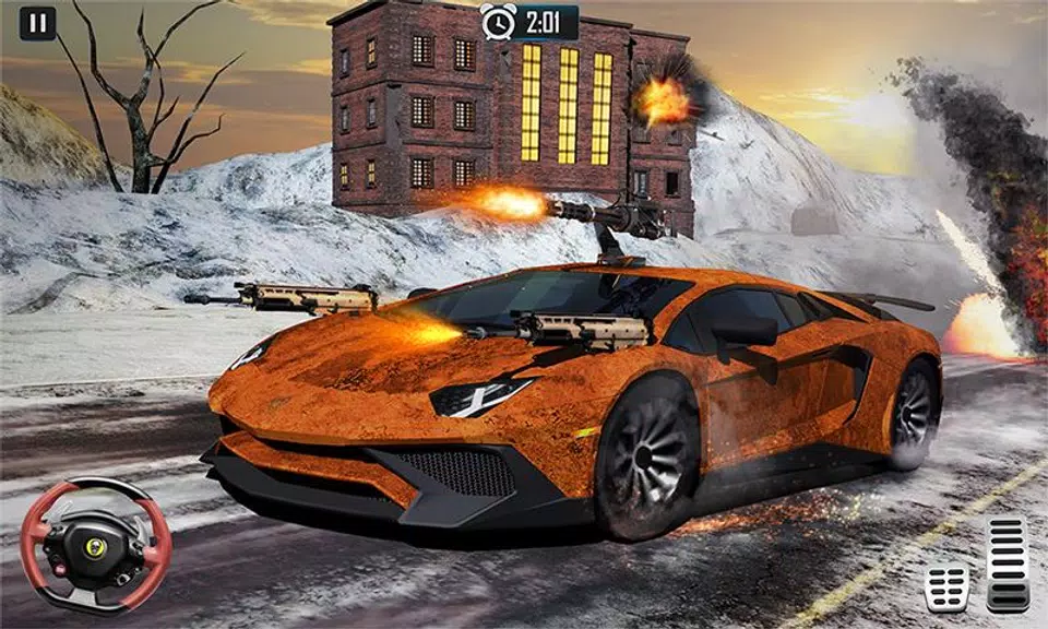 Mad Car War Death Racing Games Captura de tela 2