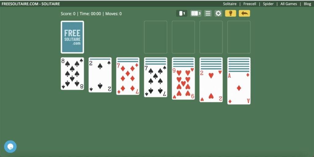 Freesolitaire.com oferece jogos de cartões em abundância - e é jogável no celular