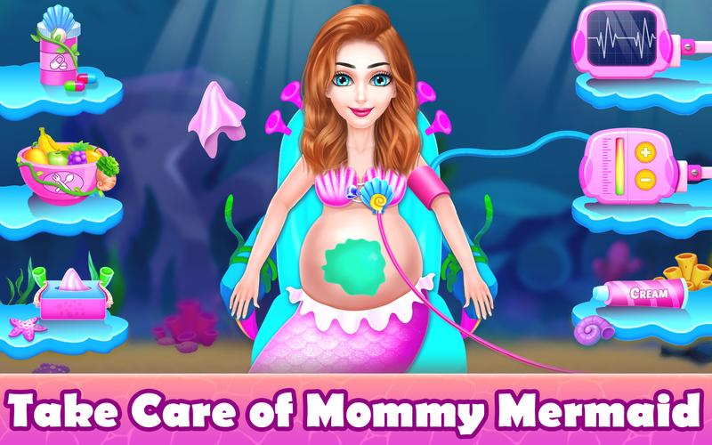 Mermaid Game: Newborn,Pregnant स्क्रीनशॉट 1