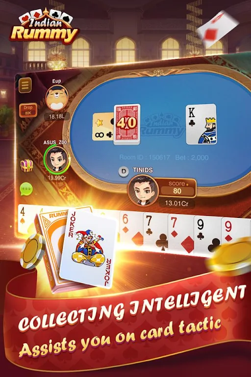 Schermata Indian Rummy-free card game online 2