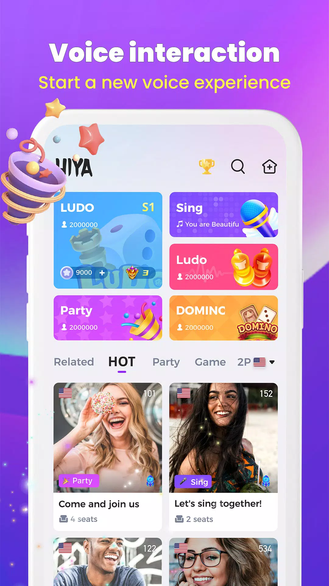Hiya-Group Voice Chat應用截圖第0張
