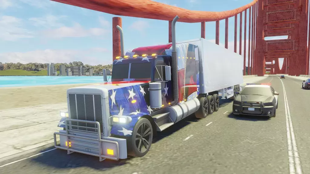 Usa Truck Simulator Car Games स्क्रीनशॉट 0