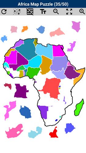 Africa Map Puzzle Screenshot 2