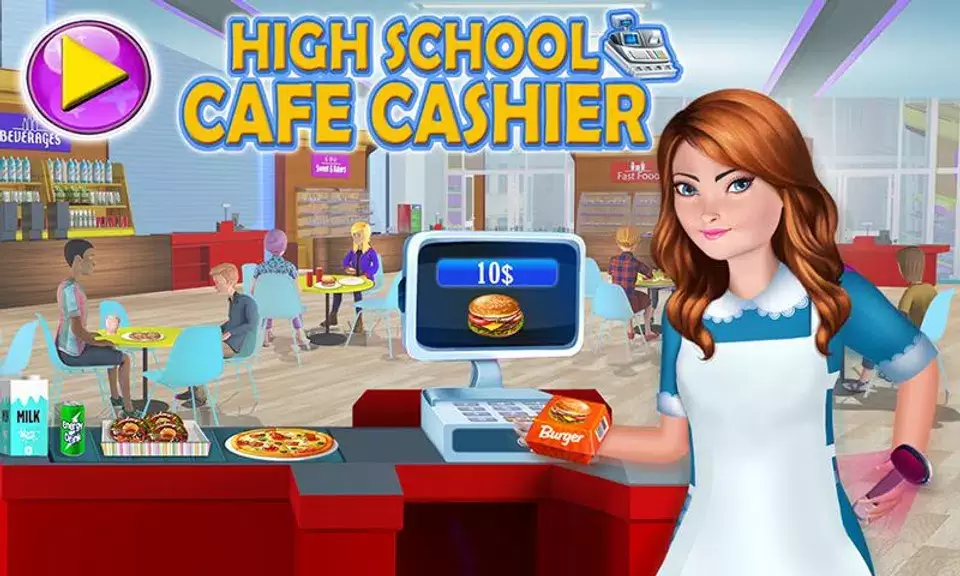 High School Cafe Cashier Games Screenshot 3