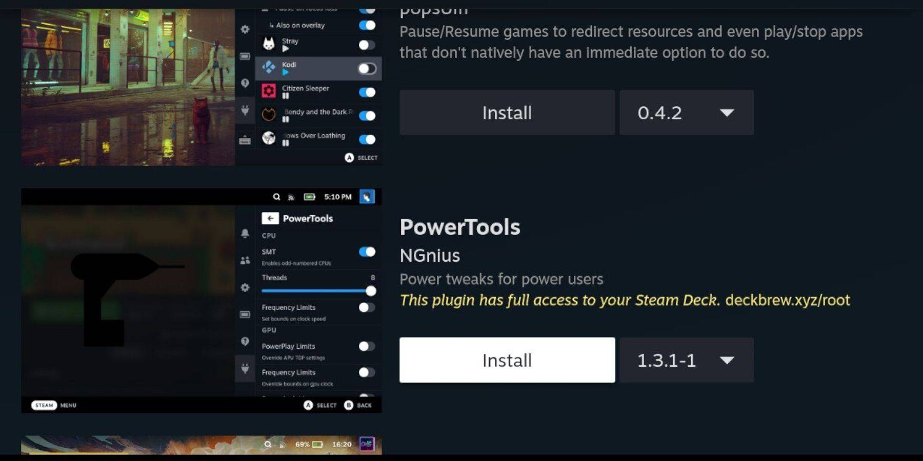 Installing Power Tools