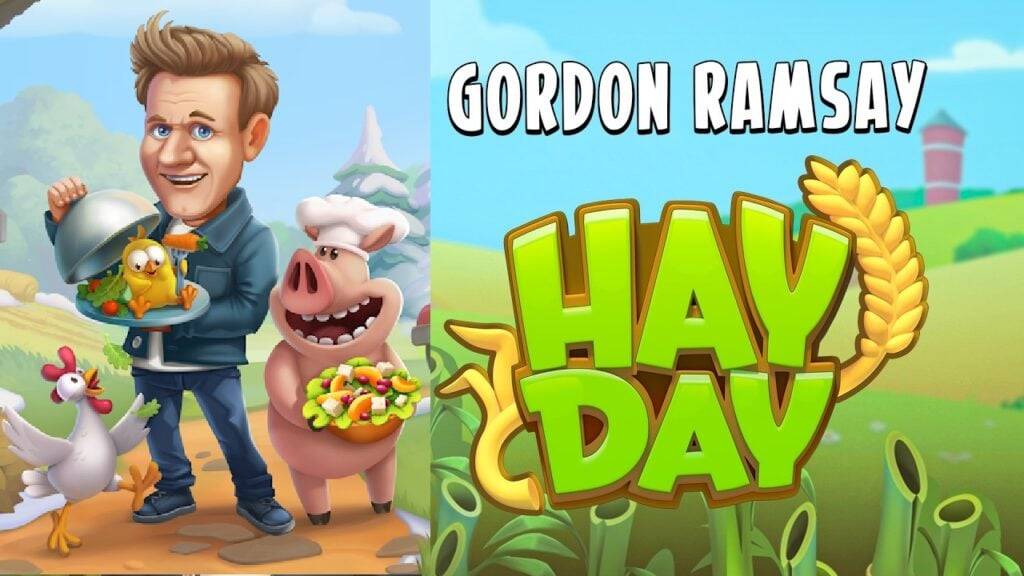 Der berühmte Küchenchef Gordon Ramsay handelt Küchen für Bauernhöfe in Hay Day Event