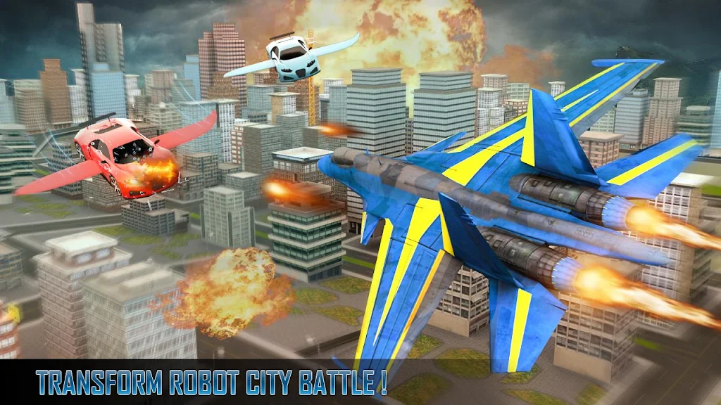Police Air Jet Multi Robot Shooting Game ภาพหน้าจอ 3