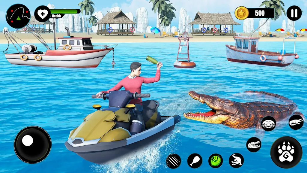 Crocodile Attack Animal games Ảnh chụp màn hình 2