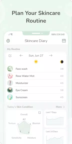 Skincare Routine Diary Zrzut ekranu 0