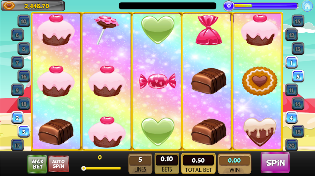 Candy Sweet Slot machine स्क्रीनशॉट 1