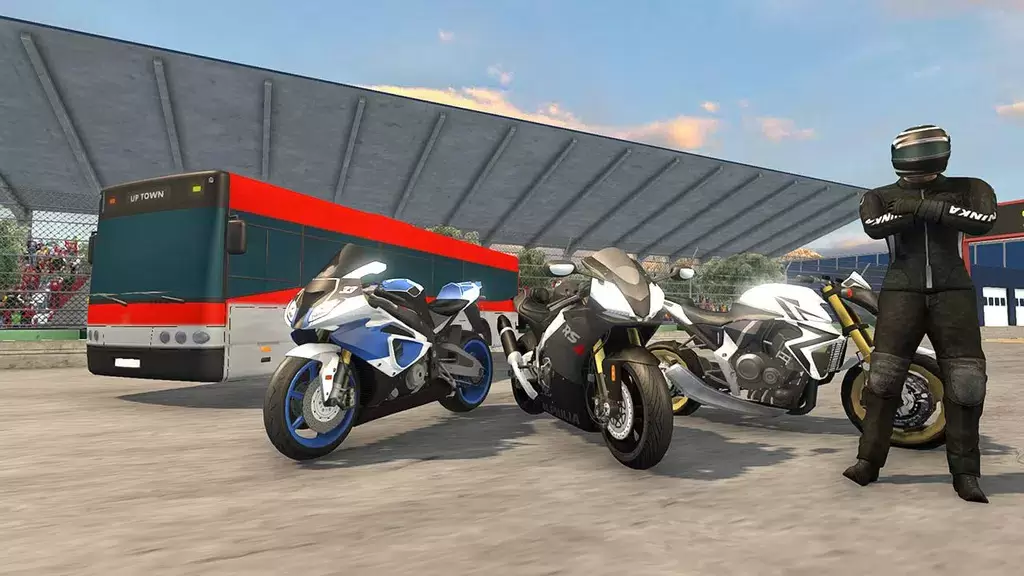 Bike VS Bus Racing Games Ảnh chụp màn hình 1