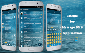 SMS Messages Bubble Rain Theme Tangkapan skrin 0