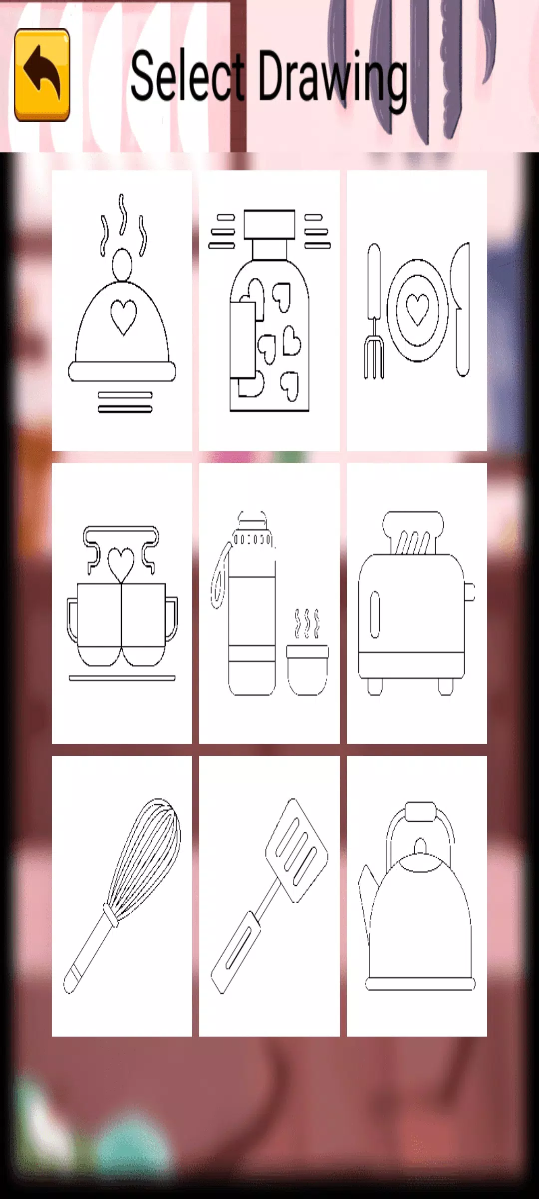 Coloring Kitchen Tools স্ক্রিনশট 2