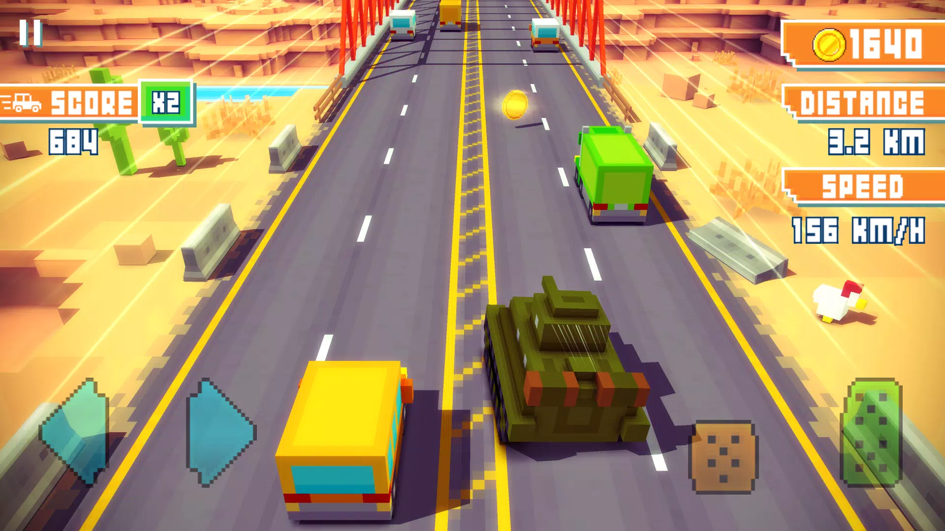 Blocky Highway ဖန်သားပြင်ဓာတ်ပုံ 0