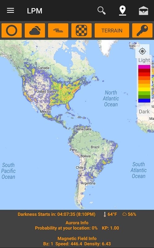 Light Pollution Map - Dark Sky Tangkapan skrin 0