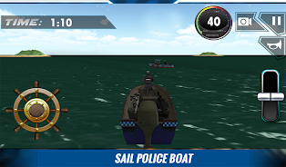 Police Boat Shooting Games 3D Zrzut ekranu 3